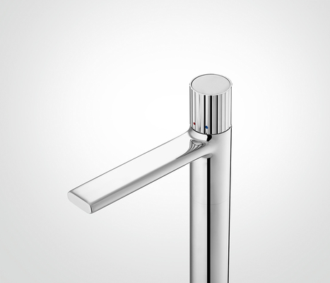 Hotel Modern Mixer Tap Polished Single Handle With Long Neck